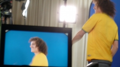 Le footballeur David Luiz dans le show Domingo do Faustão